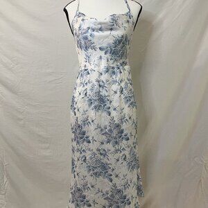 Blue and White Summer Cocktail Dress